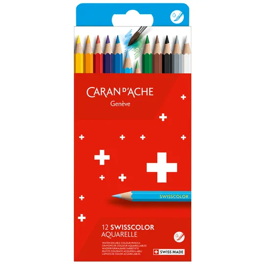 Caran d-Ache Kleurpotloden Caran D'ache aquarel doos à 12 stuks