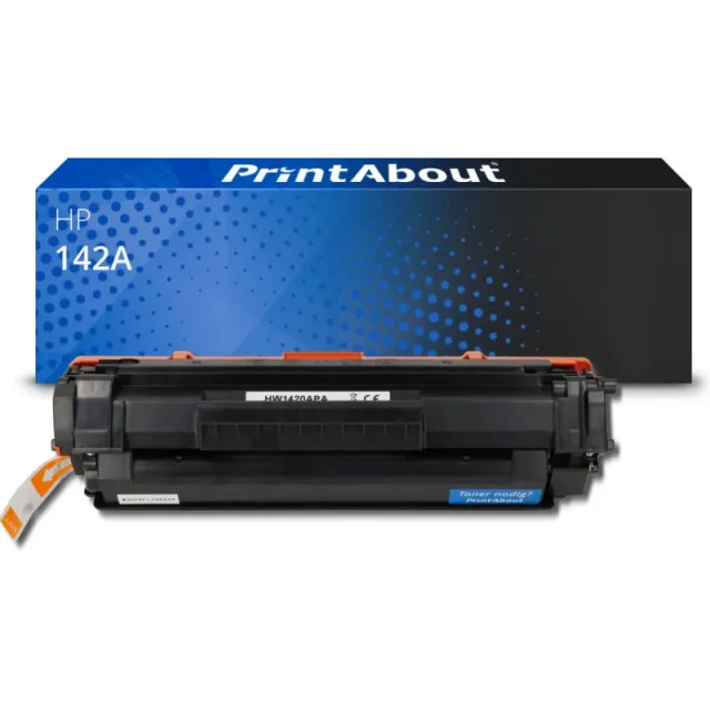 PrintAbout huismerk Toner 142A (W1420A+W1420A) Multipack Geschikt voor HP Zwart