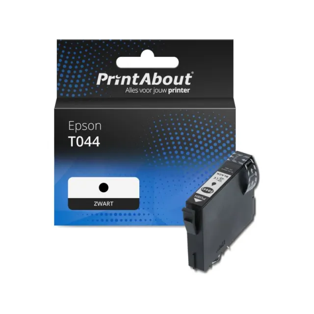 PrintAbout huismerk Inktcartridge T044 (C13T044140) Zwart Geschikt voor Epson