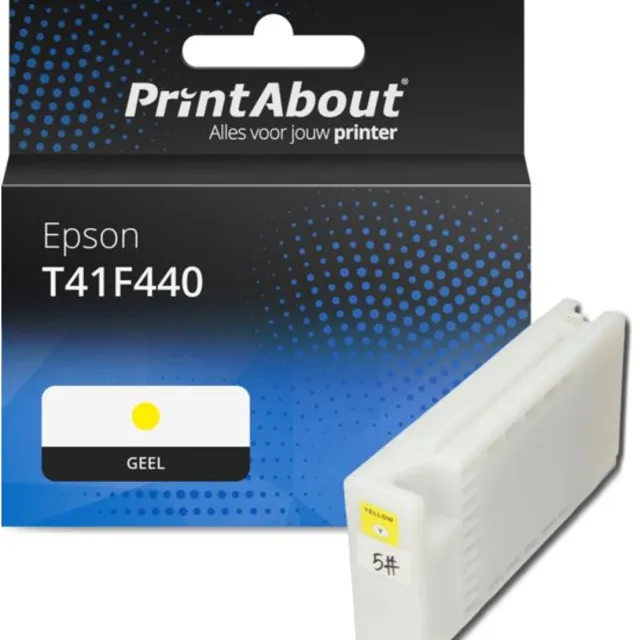 PrintAbout huismerk Inktcartridge T41F440 Geel Hoge capaciteit geschikt voor Epson