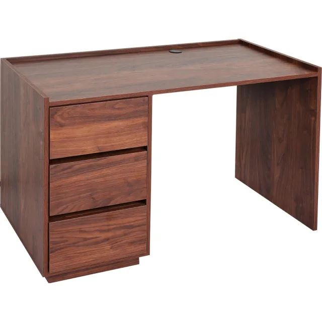 MCW Bureau MCW-J78, bureau computerbureau werktafel, lade, 78x121x60cm ~ walnoot look