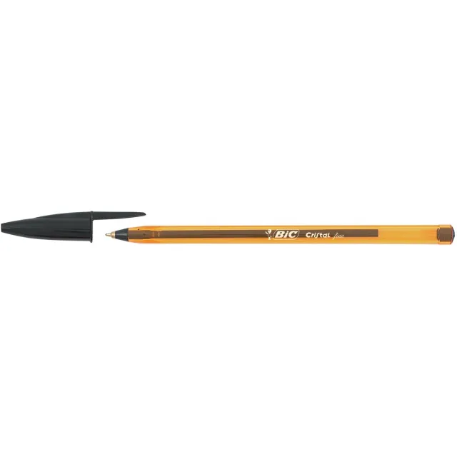 Bic balpen Cristal Fine zwart oranje
