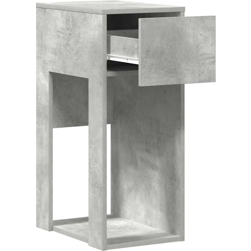 vidaXL Computertorenstandaard met lade 30x44x74 cm betongrijs grijs, foto 4