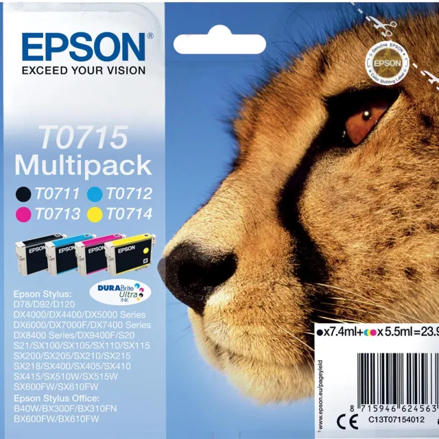 Epson T0715 multipack inktcartridges 4 kleuren