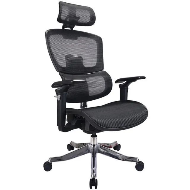 Sedero Ergonomische bureaustoel B10-Ergo - Zwart - 4D armleuningen - Kantelbaar - 3D Hoofdsteun - ProjectPLUS