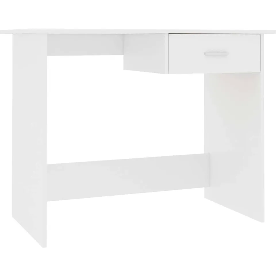 vidaXL Bureau 100x50x76 cm bewerkt hout wit, foto 3
