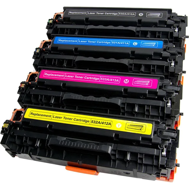 Inktkenners Multipack Laser Toner Cartridges Geschikt voor HP (205A) CF530A, CF531A, CF532A en CF533A | Geschikt voor HP Color Laserjet Pro M154, MFP M180, M180N, M181, M181FW Zwart (1100 pagina's)