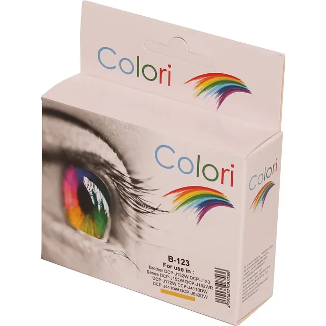 Colori huismerk inkt cartridge geschikt voor Brother LC123Y Geel DCPJ132W DCPJ150 DCPJ152W DCPJ152WR DCPJ172W DCPJ4110DW DCPJ4110W DCPJ552DW DCPJ752DW
