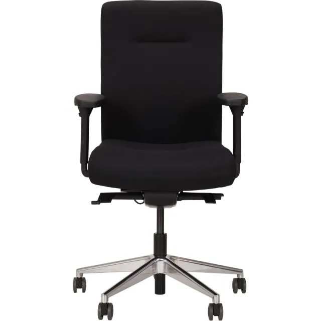 Rovo 4015 S4 Bureaustoel - Stof - Zwart - AirPlus lendensteun - Aluminium voetkruis - soft wielen