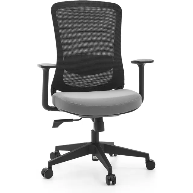 hjh office Bureaustoel / draaistoel SEDITO Zitting stof / rugleuning netstof zwart / grijs hjh OFFICE Zwart/Grijs