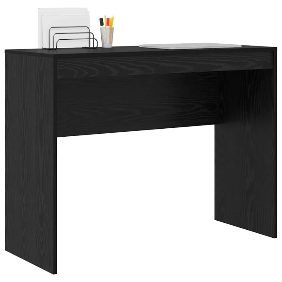 vidaXL Bureau Zwart Eiken 100 x 40 x 76 cm, foto 3