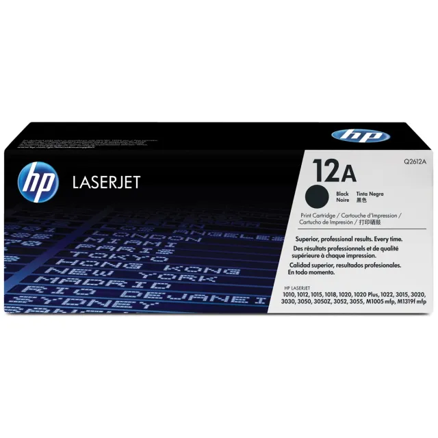 Hp toner 12A, 2 000 pagina's, OEM Q2612A, zwart
