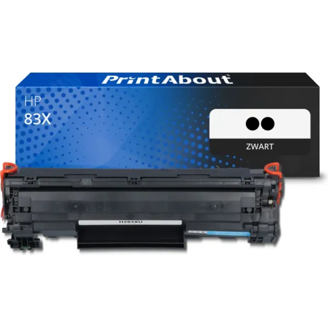 PrintAbout huismerk Toner 83X (CF283XD) Zwart Multipack Hoge capaciteit Geschikt voor HP