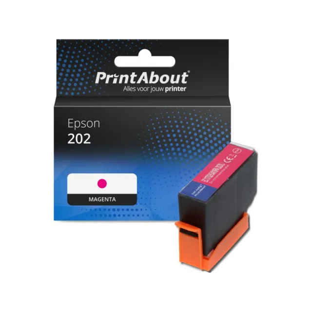 PrintAbout huismerk Inktcartridge 202 (C13T02F34010) Magenta Geschikt voor Epson