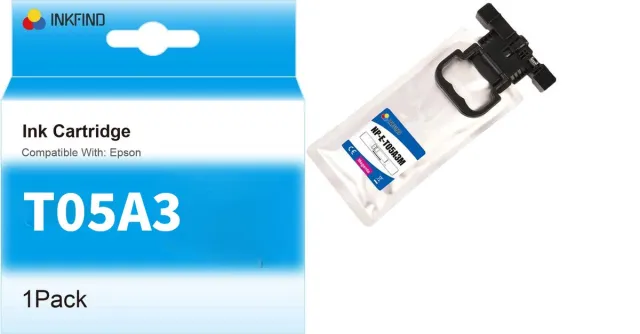 INKFIND T05A Magenta Inktcartridge compatibel met Epson T05A (T05AM) Extra Hoge Capaciteit - 1-pack Magenta*1 Magenta x 1