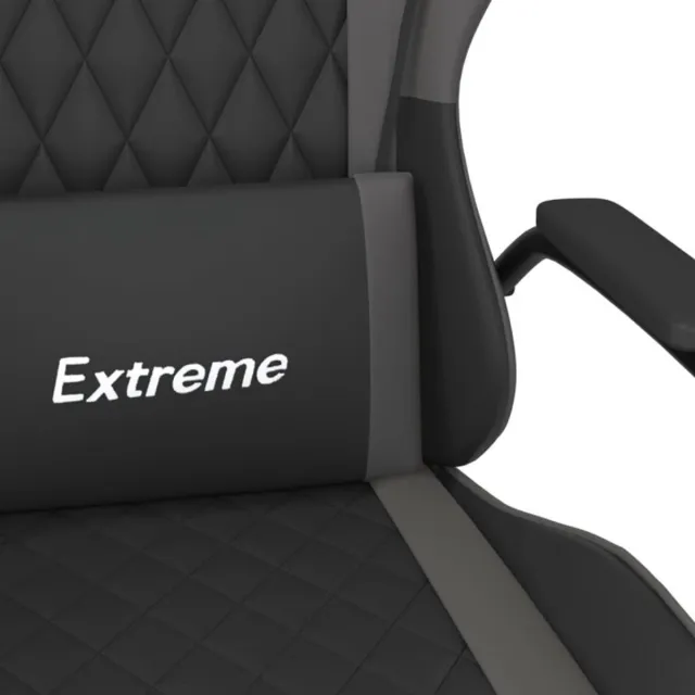 vidaXL Gamestoel - kunstleer - zwart - en - grijs zwart en grijs