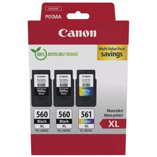 Canon 2xPG560XL+CL561XL Zwart 2x