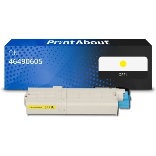 PrintAbout Huismerk OKI 46490605 Toner Geel