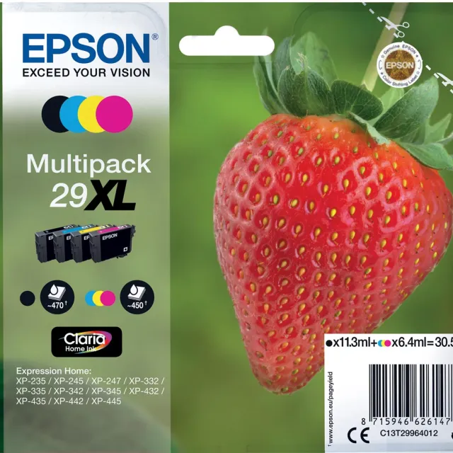 Epson inktcartridge 29XL, 450-470 pagina's, OEM C13T29964012, 4 kleuren