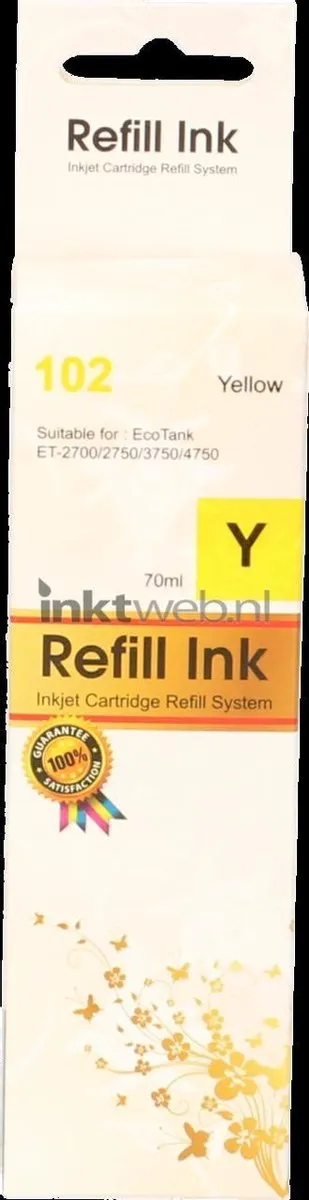 FLWR Inktfles / 102 Ecotank / Geel - Geschikt voor Epson