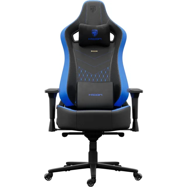 HICON Ergonomische Bureaustoel - Legend Serie Armonia - Kunstleren - Directiestoel met 4D Armleuningen & Verstelbare Lendensteun - Blauw