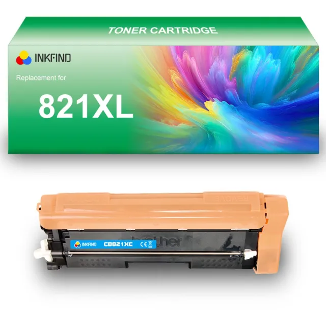 INKFIND TN821XL Cyaan tonercartridge compatibel met Brother TN821XL TN-821XL Cyaan toner cartridge - 1-pack Cyaan cyaan x 1