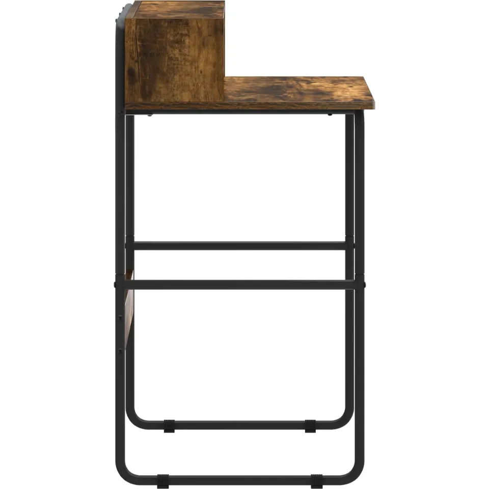 vidaXL Bureau met opbergruimte Gerookt eiken 60 x 50 x 91 cm, foto 4