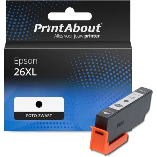 PrintAbout Huismerk Epson 26XL (C13T26314012) Inktcartridge Foto-zwart Hoge capaciteit