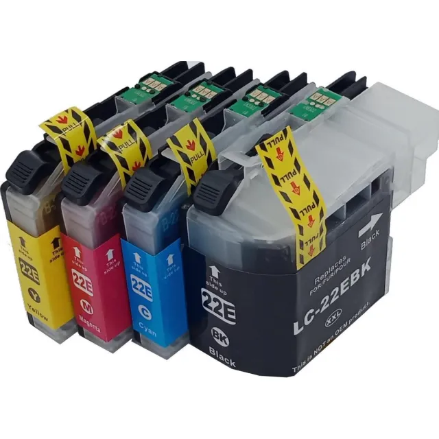 KATRIZ huismerk voor 1x LC22E Zwart + 1x LC22E Cyaan + 1x LC22E Magenta + 1x LC22E Geel | MFC J5920DW | (4 stuks) Zwart, Cyaan, Magenta, Geel