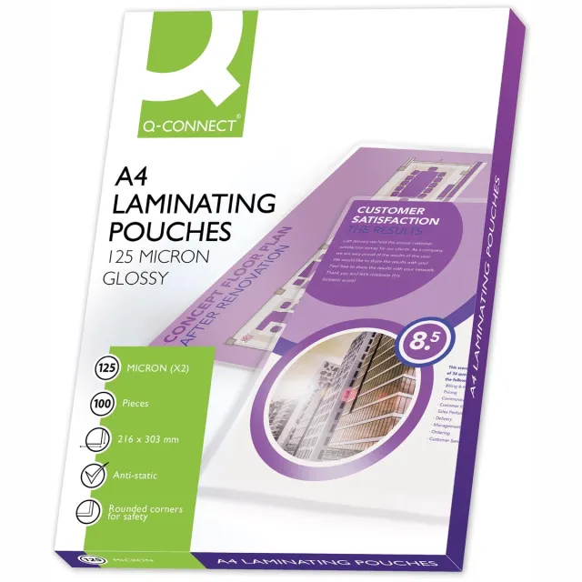 Q-Connect lamineeretui A4 250 micron (2x 125 micron) 100 stuks
