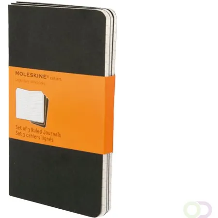 Moleskine Schrift Moleskine pocket 90x140mm lijn 120 pagina's zwart