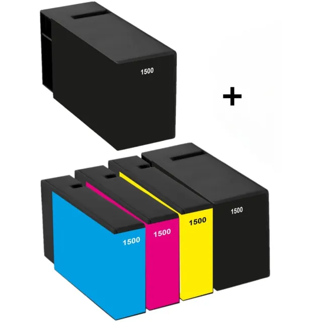 InktDL Huismerk geschikt voor Canon PGI-1500 XL inktcartridges + Extra Zwart - MB2050 - MB2150 - MB2155 - MB2350 - MB2750 - MB2755 Multipack + Extra Zwart