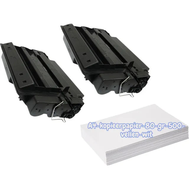 KATRIZ huismerk toner-2x Q7551X(HP 51X)Zwart | 2x 13 000 Pagina's+Kopieerpapier-A4-500vellen|Geschikt voor HP LaserJet M3027/M3027 MFP /M3027X MFP/ M3035/ M3035 MFP/M3035XS MFP/ P3005/ P3005 series/ P3005D/ P3005DN/ P3005N/ P3005X/P3027MFP/P3035
