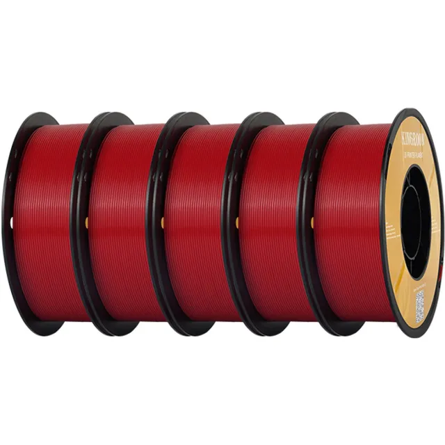 Kingroon PETG Filament 1,75 mm 5 kg Rood – 3D Printer Filament voor FDM/FFF 3D-Printers – Hoge Sterkte, Nauwkeurig en Eenvoudig te Printen Rood + 5 kg