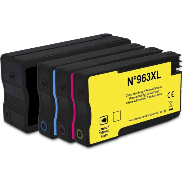 Nextsupplies Multipack HP 963XL (Black, Cyan, Magenta, Yellow). Originele inkt-cartridges, circulair.