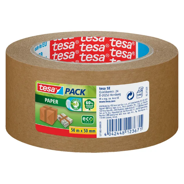 Tesa Verpakkingstape tesapack® papier ecoLogo® 50mx50mm bruin