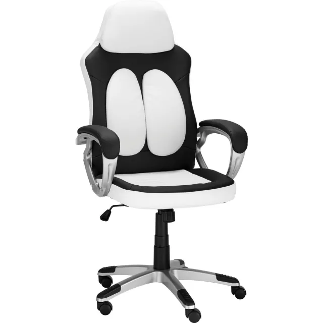 Notio Living Niro-GamerStoel - Zwart/Wit PU