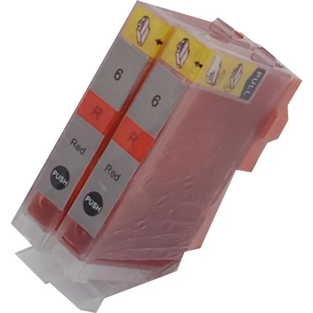 KATRIZ huismerk inkt Canon BCI-6 Rood | voor Canon Pixma Pro 9000/Pixma Pro 9000 Mark II | 2 stuks