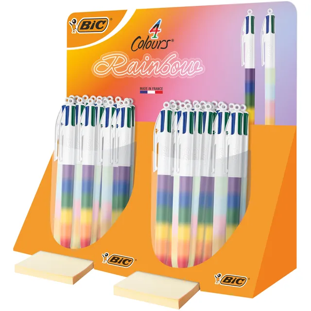 Bic 4-Kleuren balpen Bic regenboog medium assorti