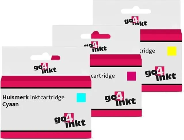 Go4inkt compatible met Brother LC-123 c/m/y inkt cartridge cyaan/magenta/yellow Cyaan, Magenta, Yellow