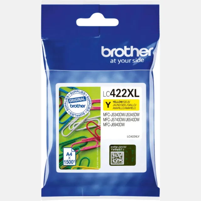 Brother LC-422XL Cartridge Geel, foto 2