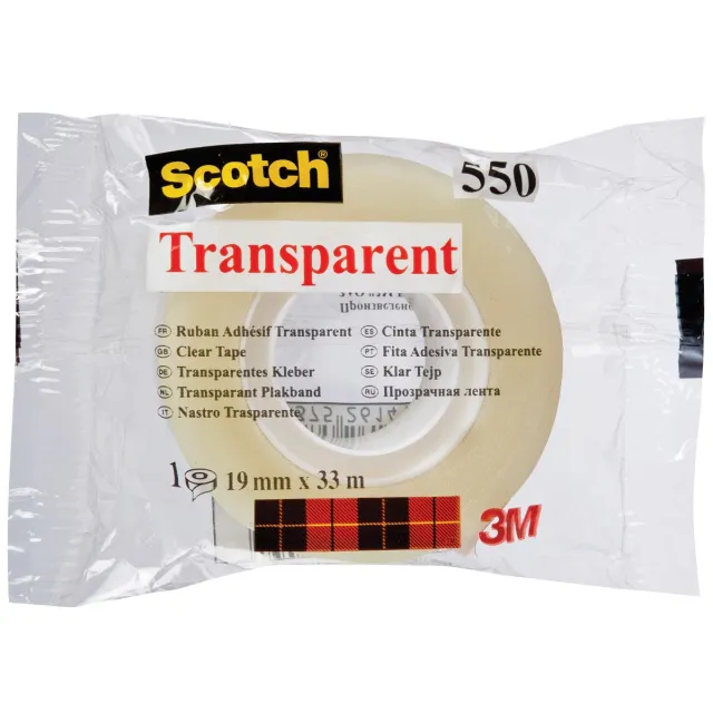 Scotch transparante tape 550 ft 19 mm x 33 m