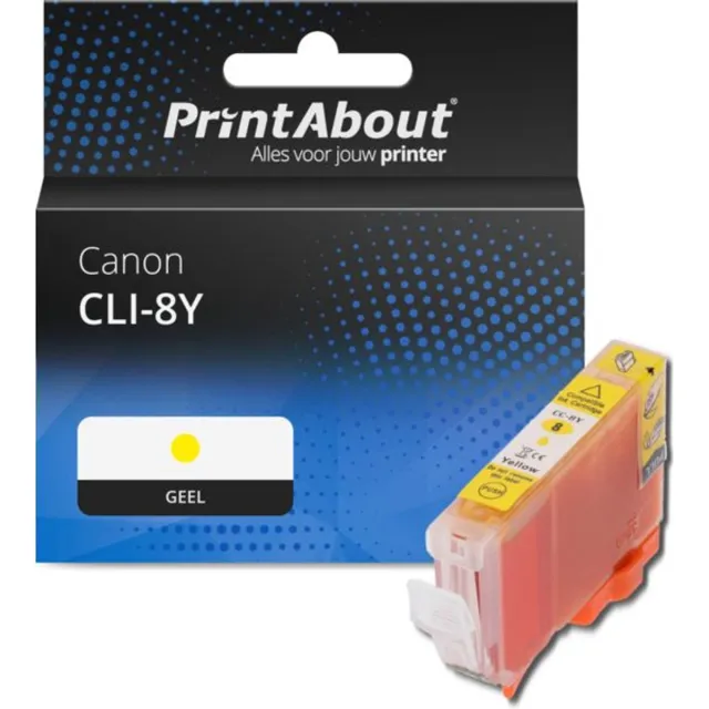PrintAbout huismerk Inktcartridge CLI-8Y Geel geschikt voor Canon