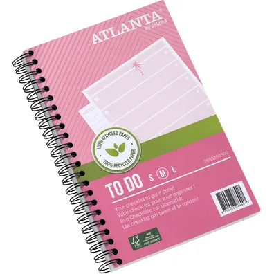 Djois Things to do Djois Atlanta recycled papier Tropical 125x195mm 100 vel 70gr roze 2 stuks