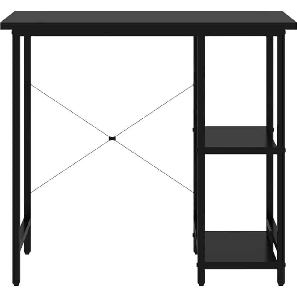 vidaXL Computerbureau 80x40x72 cm MDF en metaal zwart
