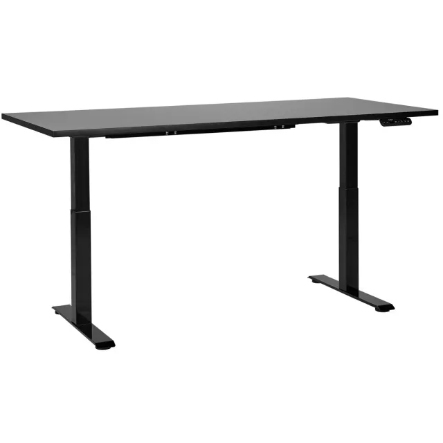 Beliani DESTINES - Elektrisch Verstelbaar bureau - Zwart- 180 cm - MDF