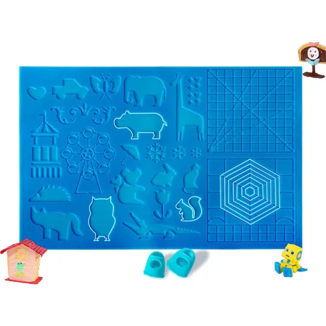 Rainbecom 3D Pen Tekenmat XXL – knutselen – sjablonen - Blauw Blauw XXL 40 x 27 cm