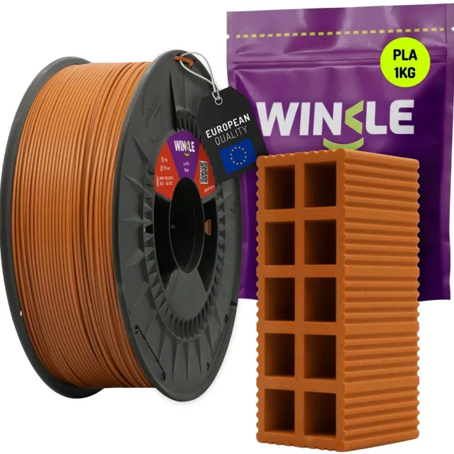 Winkle PLA HD Texture 3D Filament - Filament voor 3D printer - Hoge Nauwkeurigheid - Steen Bruin - Ø 1,75 mm - 1 kg