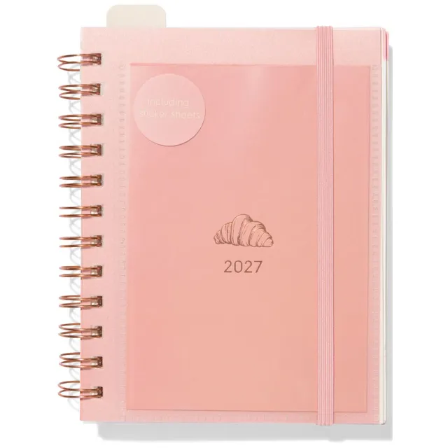 HEMA Insteekagenda 2027 17.3x14cm croissant (roze)