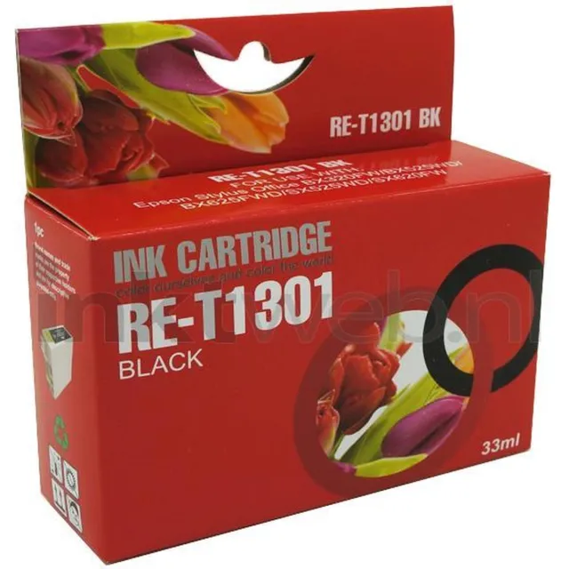 FLWR Toner / T1301 / Zwart - Geschikt voor Epson